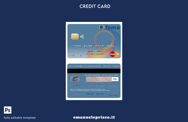 modello di carta mastercard bancaria Benin Fema in stile verificato